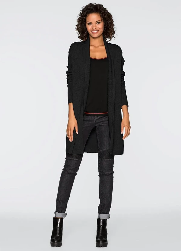 bonprix - Cardigan de Tricô Preto 2
