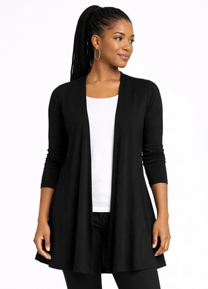 Rovitex - Cardigan em Lanzinha Unique Collection Preto - ROVITEX