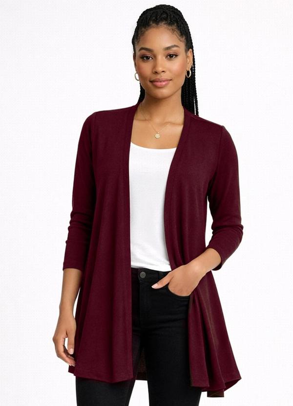 Rovitex - Cardigan em Lanzinha Unique Collection Vermelho