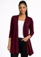 Rovitex - Cardigan em Lanzinha Unique Collection Preto - variação: Vermelho