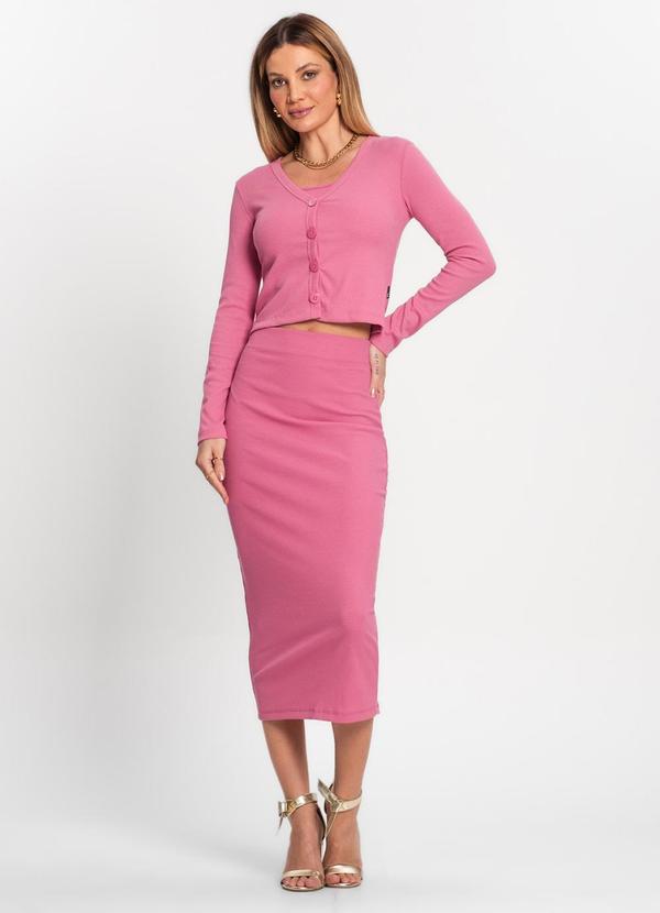 Rovitex - Cardigan Feminina Ribana Kohmar Rosa 3