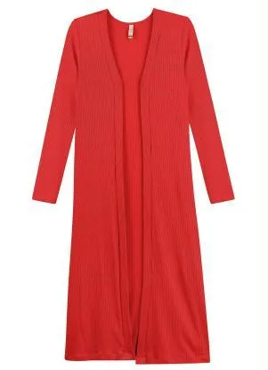 Marialícia - Cardigan Feminino Adulto Laranja - MARIALÍCIA