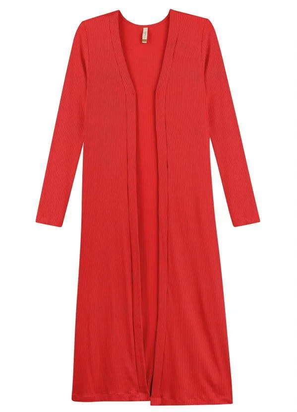 Marialícia - Cardigan Feminino Adulto Laranja