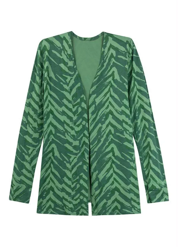 Marialícia - Cardigan Feminino Adulto Verde