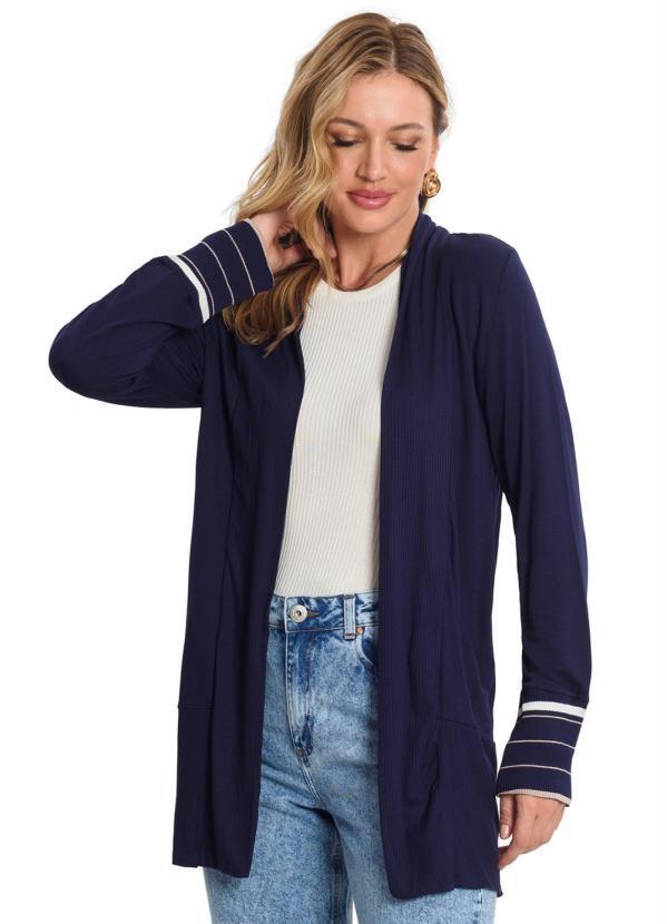 Endless - Cardigan Feminino Alongado Azul