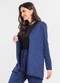 Infinita Cor - Cardigan Feminino Alongado Azul - variação: Azul
