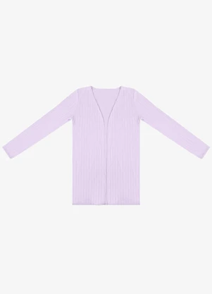 Cardigan Feminino Canelado Infinita Cor (Roxo) - INFINITA COR