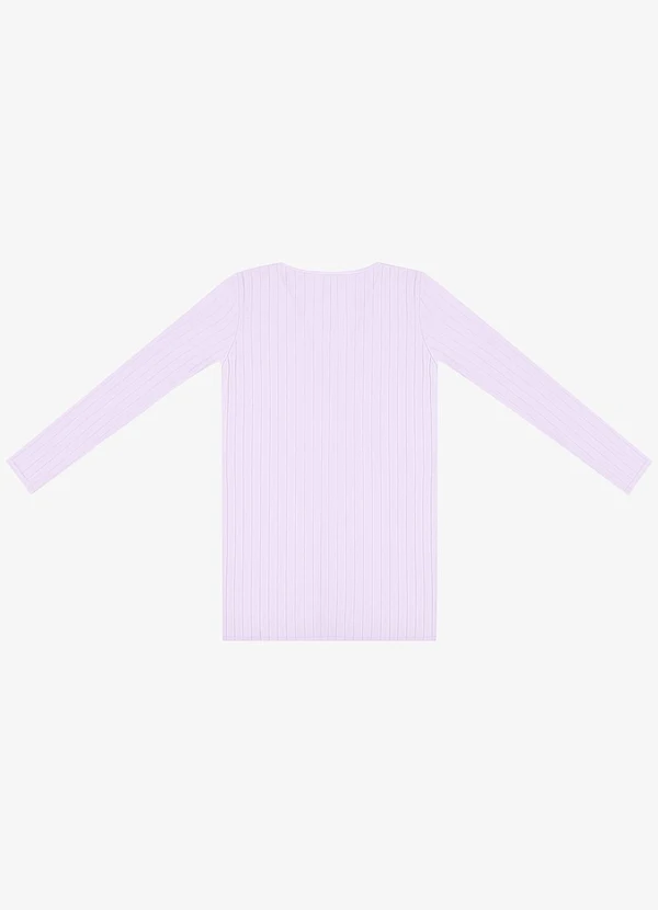 Infinita Cor - Cardigan Feminino Canelado Infinita Cor Roxo 2