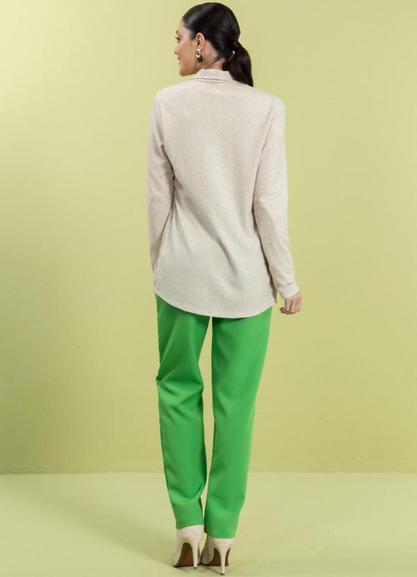 Cativa - Cardigan Feminino em Tricô Alongado Bege 4