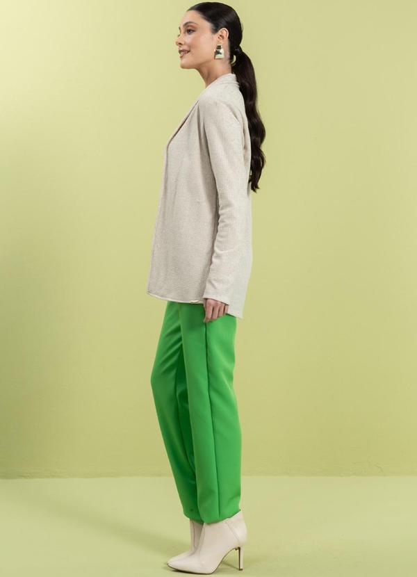 Cativa - Cardigan Feminino em Tricô Alongado Bege 5