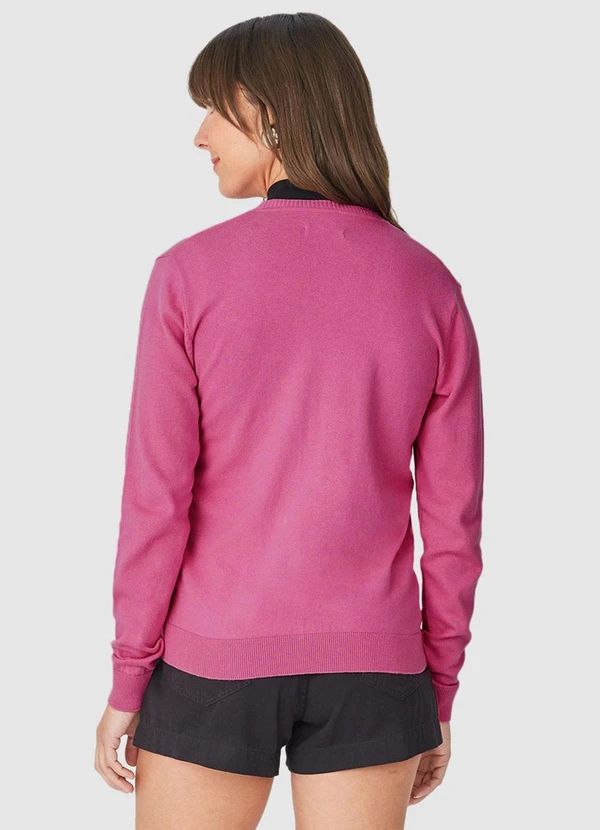 Malwee - Cardigan Feminino em Tricô Rosa 2