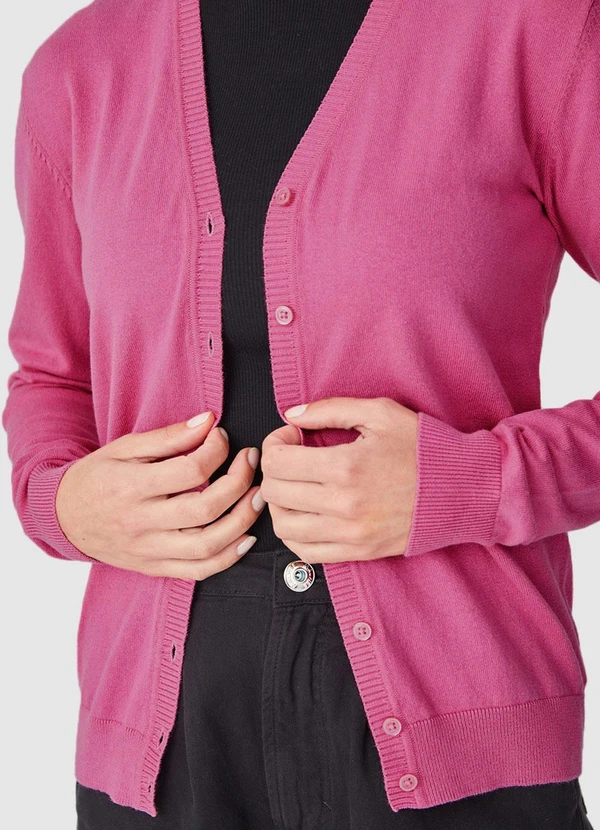 Malwee - Cardigan Feminino em Tricô Rosa 3