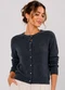 Infinita Cor - Cardigan Feminino em Tricot Cinza - variação: Cinza