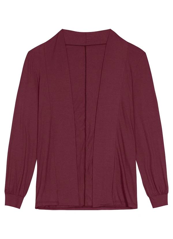 Malwee - Cardigan Feminino em Viscose Stretch Roxo