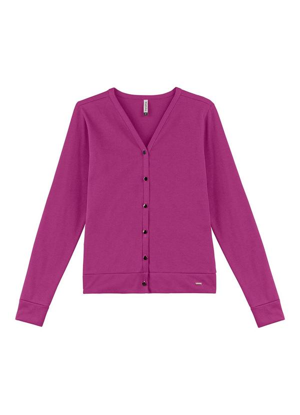 Marialícia - Cardigan Feminino Roxo