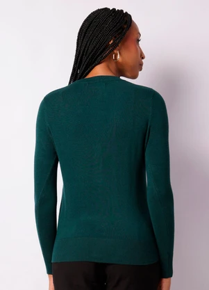 Torra - Cardigan Feminino Tricô com Botões Verde - TORRA