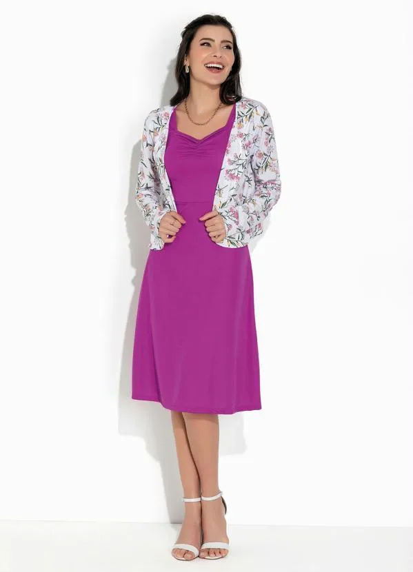 Rosalie - Cardigan Floral Branco com Manga 3