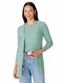 Malwee - Cardigan Justo Térmico Verde Turquesa - variação: Verde Turquesa