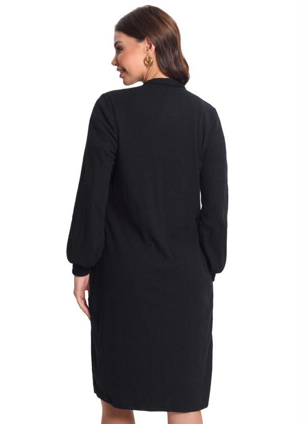 Rovitex - Cardigan Longo Preto 2