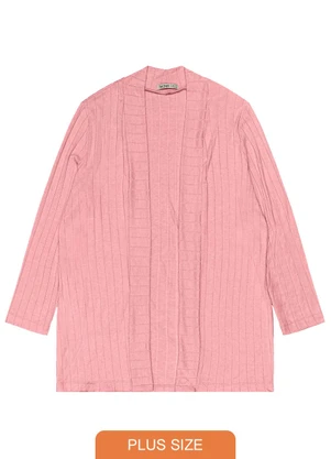 Secret Glam - Cardigan Plus Size Feminino Rosa - SECRET GLAM