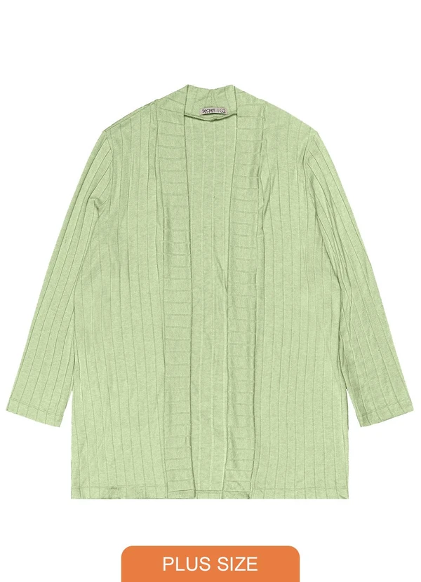Secret Glam - Cardigan Plus Size Feminino Verde