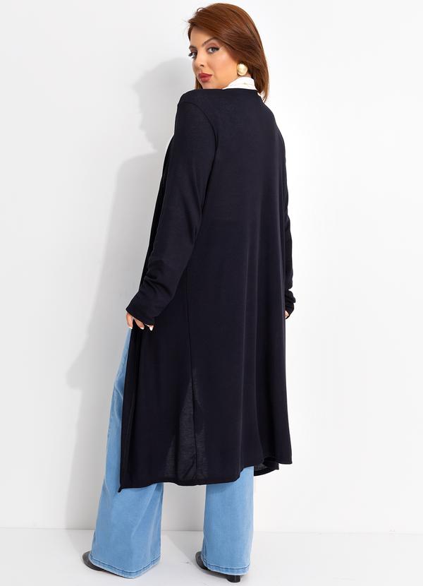 Quintess - Cardigan Preto em Malha Tricô 10