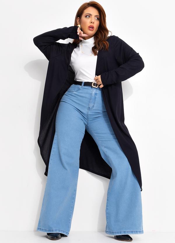 Quintess - Cardigan Preto em Malha Tricô 12