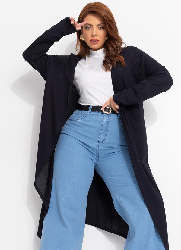 Quintess - Cardigan Preto em Malha Tricô 7