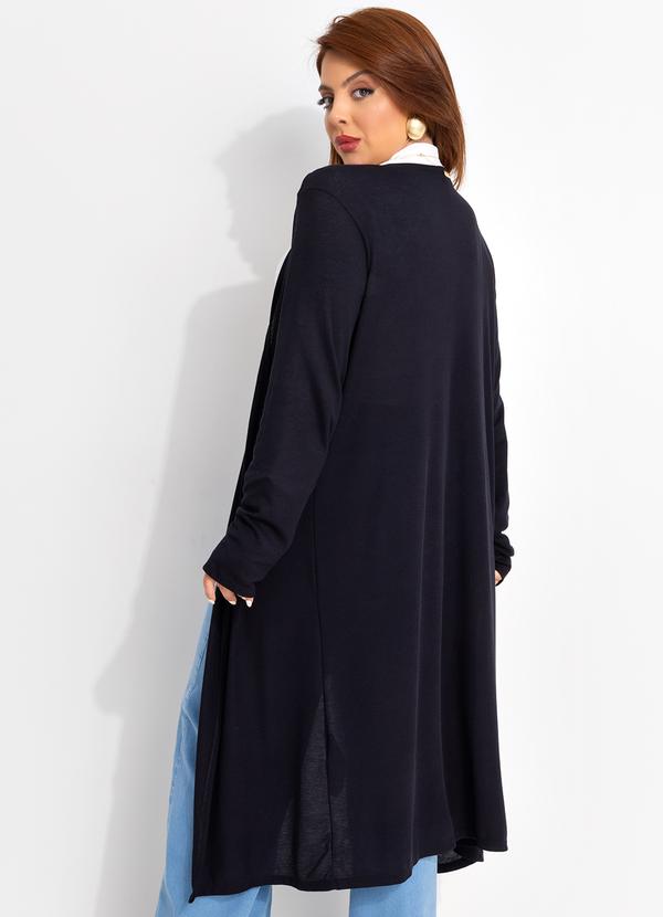 Quintess - Cardigan Preto em Malha Tricô 8