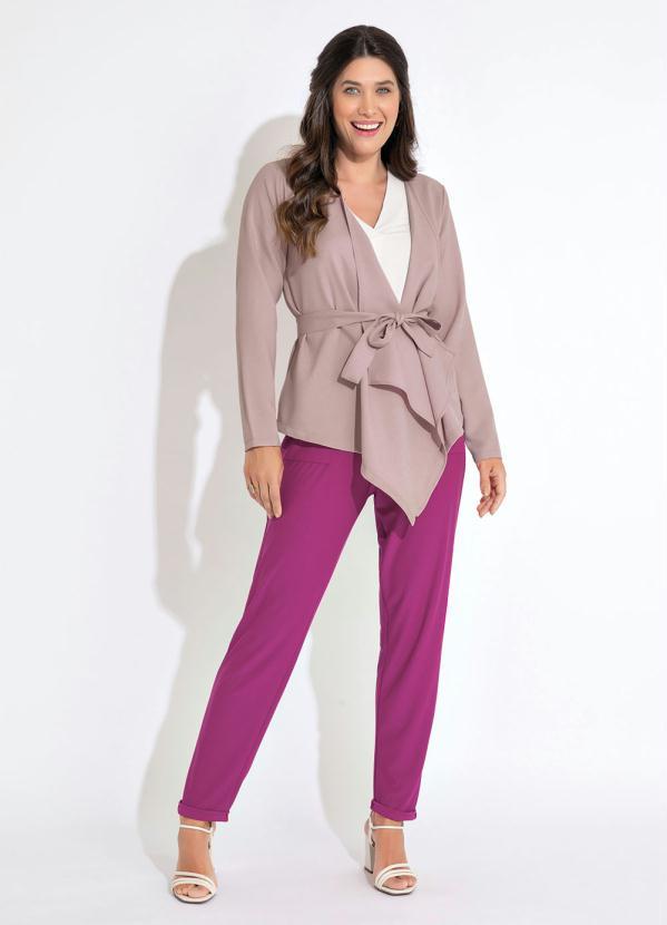 Outlet - Cardigan Transpassado Nude 3