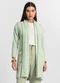 Endless - Cardigan Tricot Alongado Feminino Verde - variação: Verde