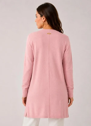 Rovitex - Cardigan Tricot Feminino Laranja - ROVITEX