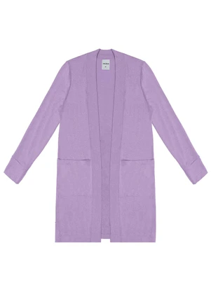 Rovitex - Cardigan Tricot Feminino Roxo - ROVITEX