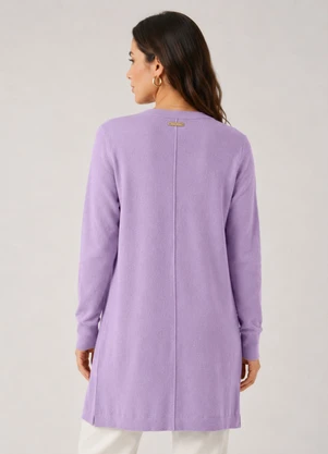 Rovitex - Cardigan Tricot Feminino Roxo - ROVITEX