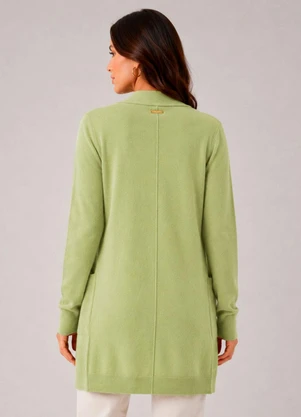 Rovitex - Cardigan Tricot Feminino Verde - ROVITEX