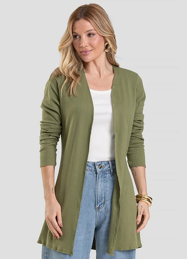 Infinita Cor - Cardigan Verde