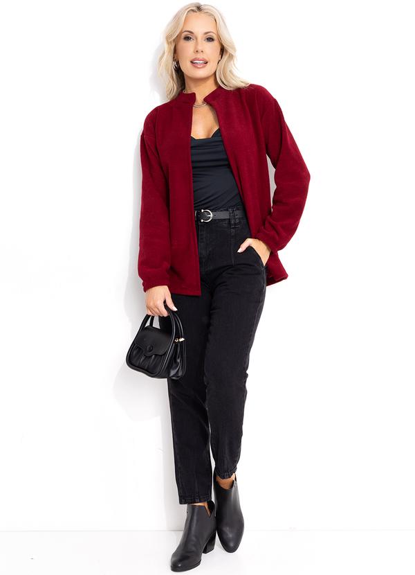 Bimini - Cardigan Vermelho em Plush Boucle 3