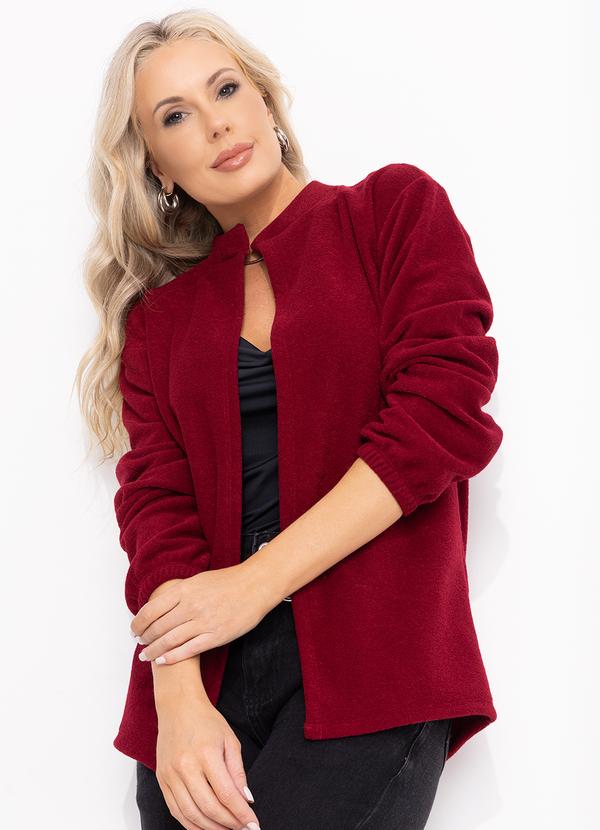 Bimini - Cardigan Vermelho em Plush Boucle 5
