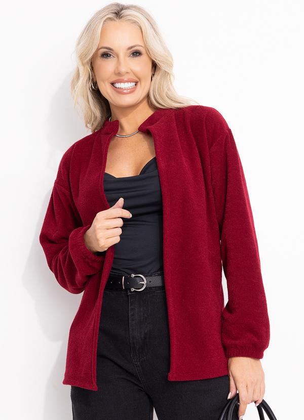 Bimini - Cardigan Vermelho em Plush Boucle 6