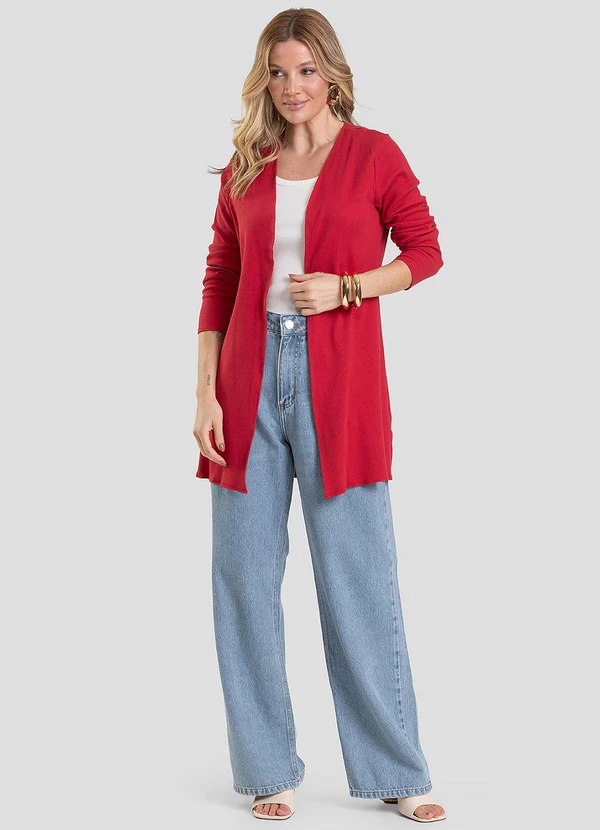 Infinita Cor - Cardigan Vermelho 3
