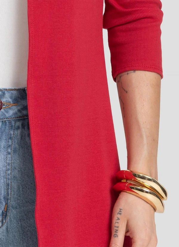 Infinita Cor - Cardigan Vermelho 4