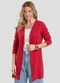 Infinita Cor - Cardigan Preto - variação: Vermelho