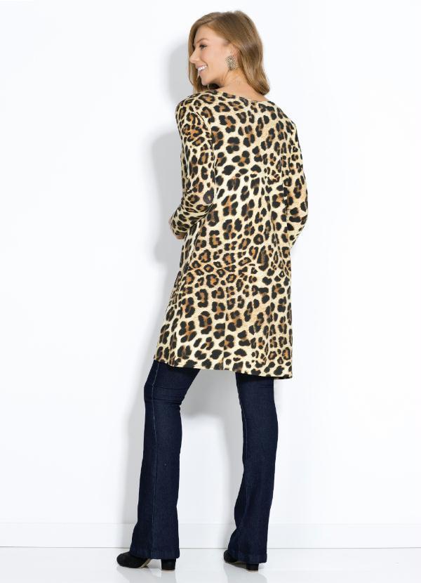 Quintess - Casaco Alongado Onça com Mangas Longas 4