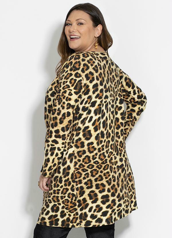 Quintess - Casaco Alongado Onça com Mangas Longas 7