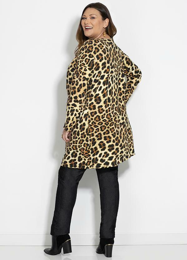 Quintess - Casaco Alongado Onça com Mangas Longas 9