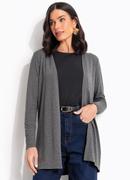 Casaco (grafite) em malha de viscose