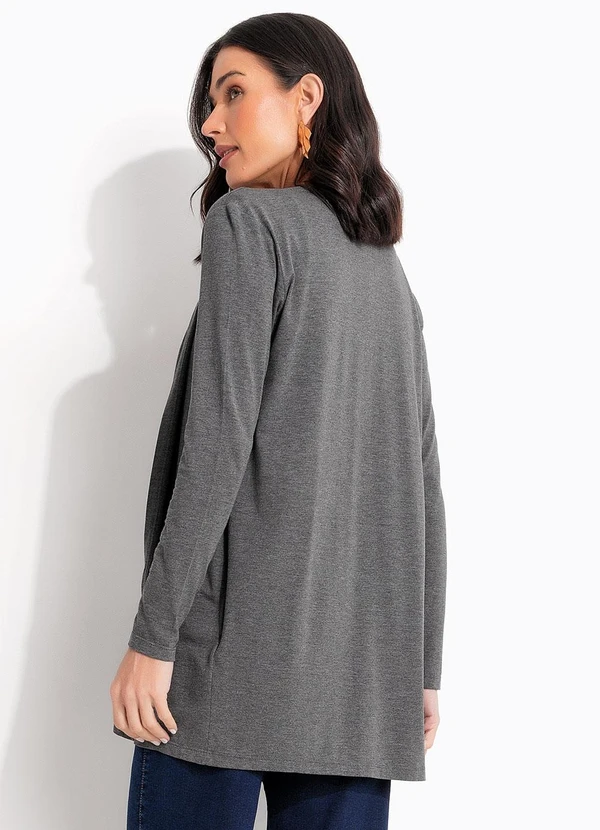 Quintess - Casaco Grafite em Malha de Viscose 2