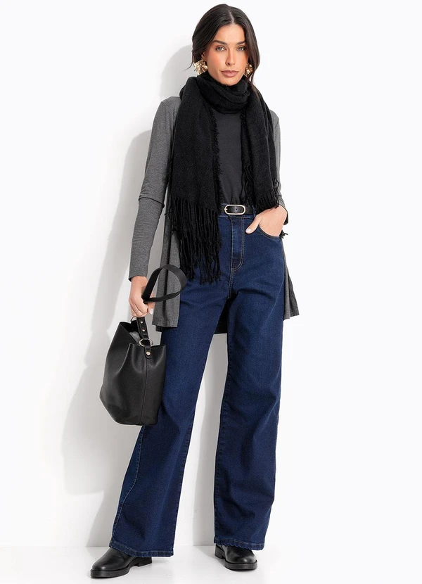 Quintess - Casaco Grafite em Malha de Viscose 6