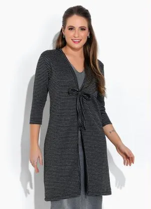 Rosalie - Casaco Listras com Amarração - ROSALIE