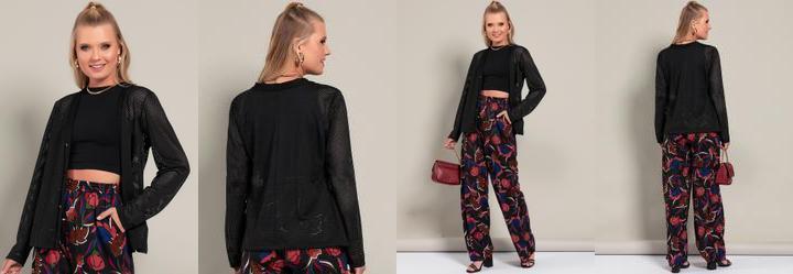 Casaco Preto em Malha